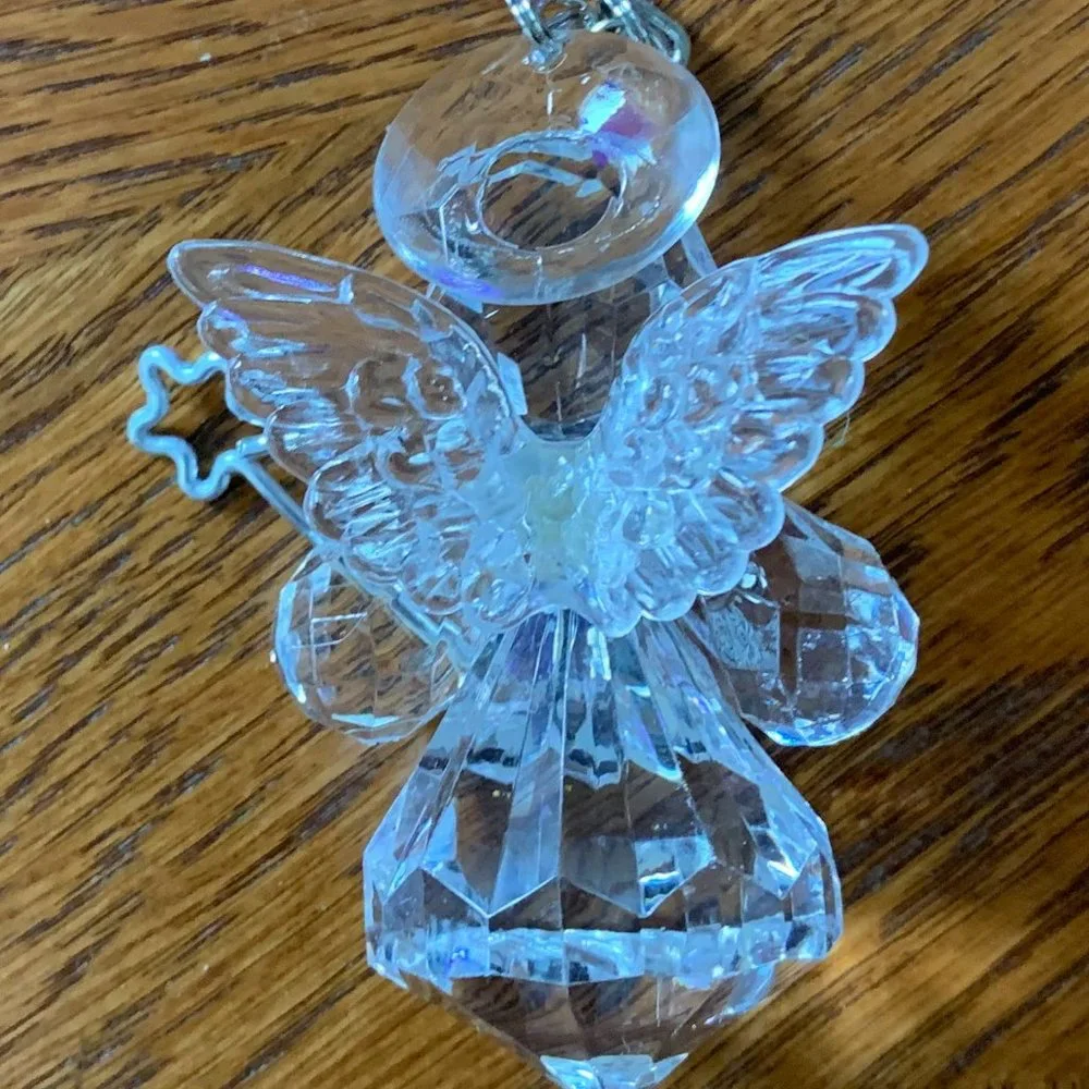 Clear Christmas Angel ornament